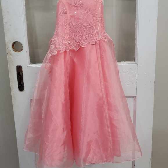 Coral Formal Sequin Dress - Picture 3 of 8